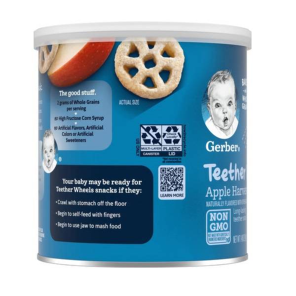 Gerber Teether Wheels Apple Harvest 1.48oz (42g) 10m+